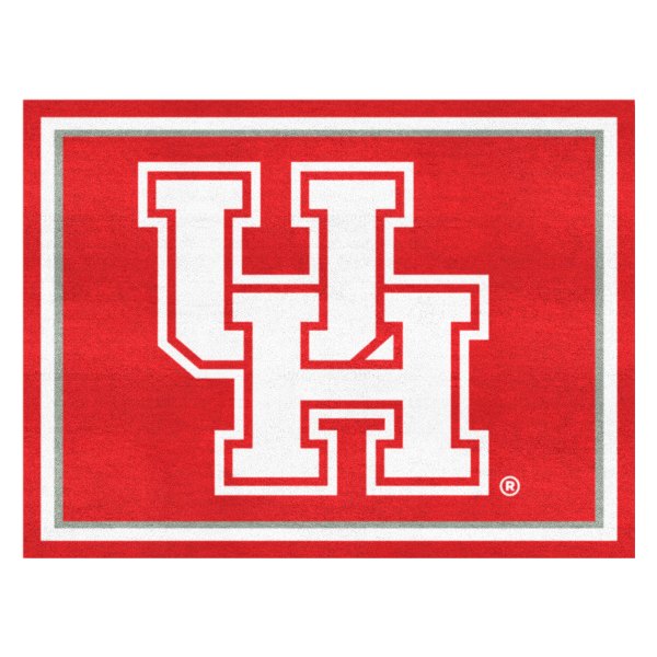 FanMats® - University of Houston 96" x 120" Nylon Face Ultra Plush Floor Rug with "Interlocked UH" Logo
