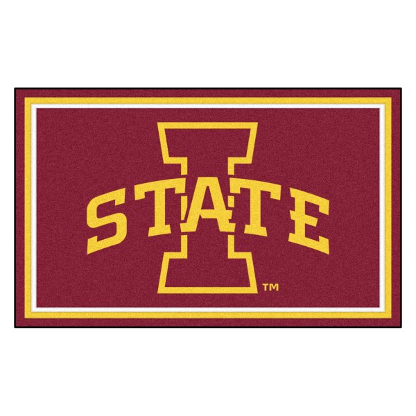 FanMats® - Iowa State University 48" x 72" Nylon Face Ultra Plush Floor Rug with "I State" Logo