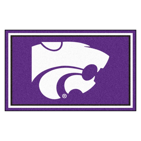 FanMats® - Kansas State University 48" x 72" Nylon Face Ultra Plush Floor Rug with "Wildcat" Logo
