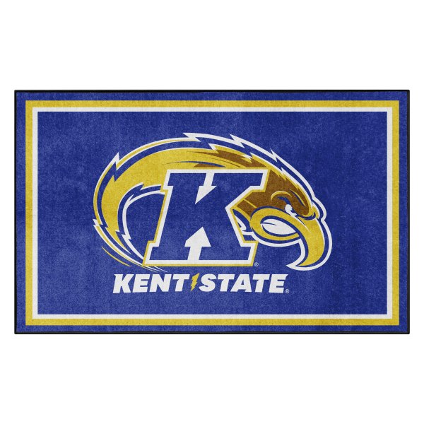 FanMats® - Kent State University 48" x 72" Nylon Face Ultra Plush Floor Rug with "K & Golden Eagle" Logo