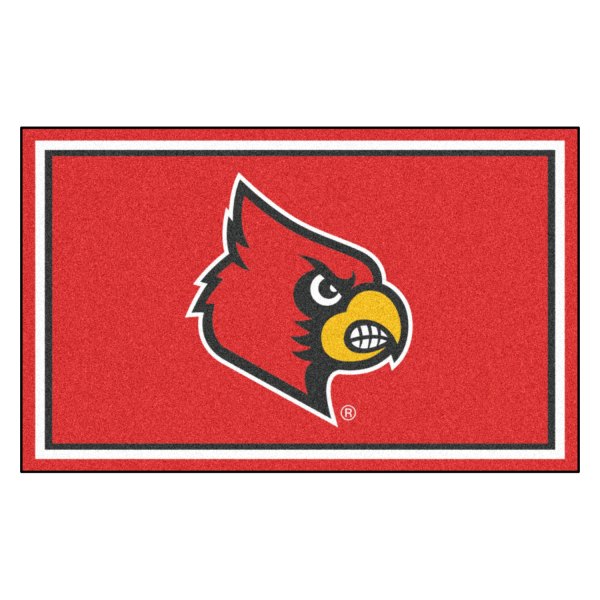 FanMats® - University of Louisville 48" x 72" Nylon Face Ultra Plush Floor Rug with "Cardinal" Logo