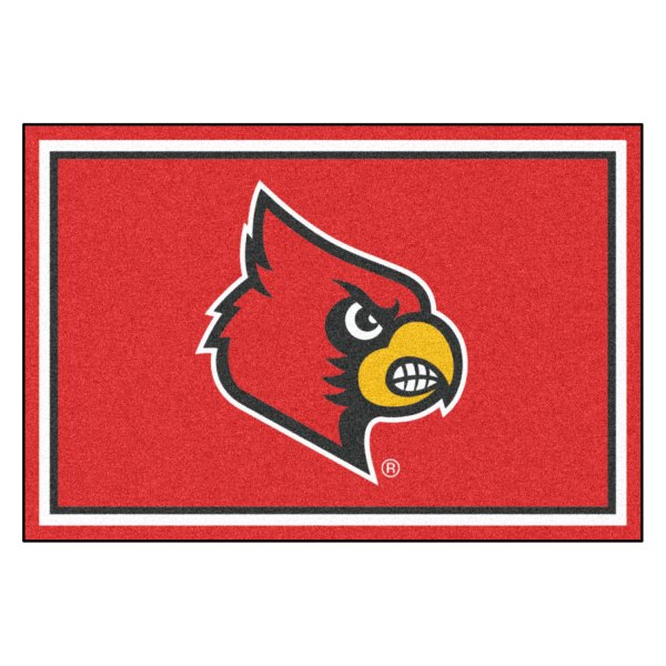 FanMats® - University of Louisville 60" x 96" Nylon Face Ultra Plush Floor Rug with "Cardinal" Logo