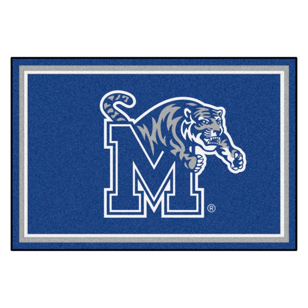 FanMats® - University of Memphis 60" x 96" Nylon Face Ultra Plush Floor Rug with "M & Tiger" Logo