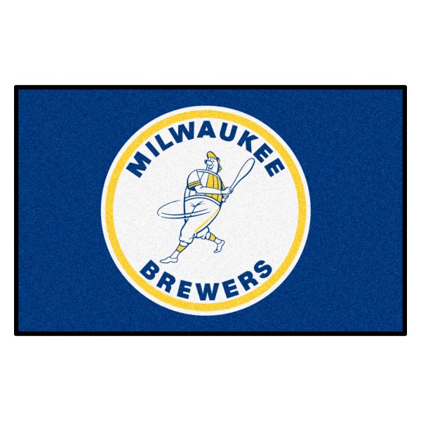 FanMats® - Cooperstown Retro Collection 1970 Milwaukee Brewers 19" x 30" Nylon Face Starter Mat