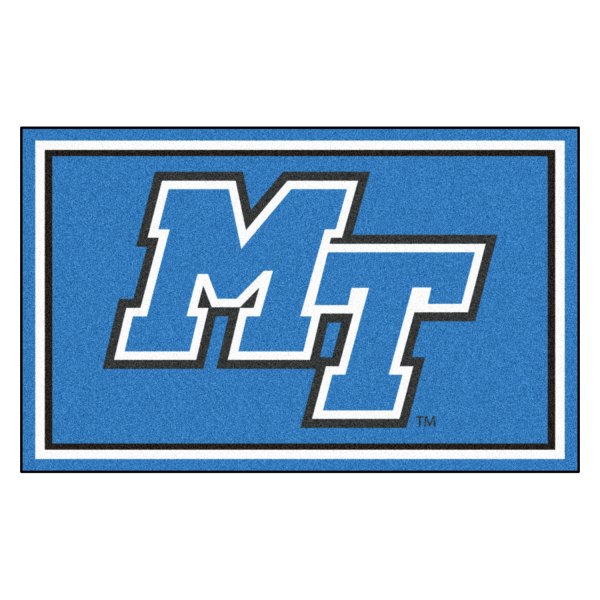 FanMats® - Middle Tennessee State University 48" x 72" Nylon Face Ultra Plush Floor Rug with "Italic MT" Logo