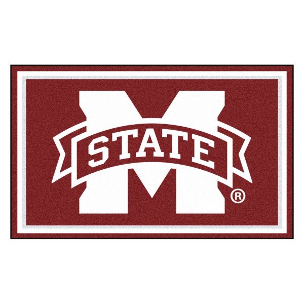 FanMats® - Mississippi State University 48" x 72" Nylon Face Ultra Plush Floor Rug with "M State" Logo