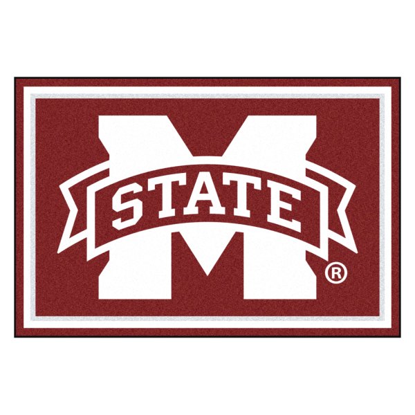 FanMats® - Mississippi State University 60" x 96" Nylon Face Ultra Plush Floor Rug with "M State" Logo