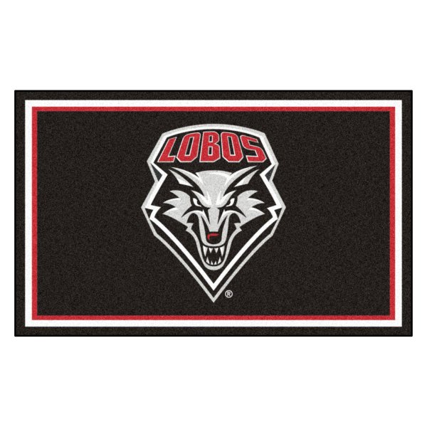 FanMats® - University of New Mexico 48" x 72" Nylon Face Ultra Plush Floor Rug with "Wolf Head & LOBOS" Logo