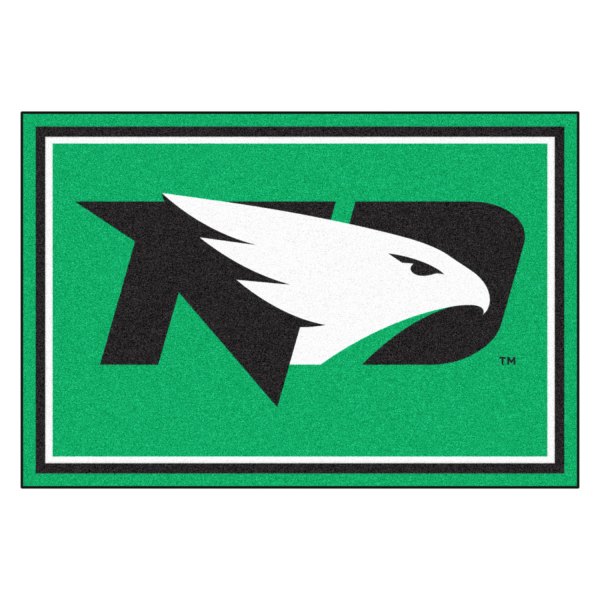 FanMats® - University of North Dakota 60" x 96" Nylon Face Ultra Plush Floor Rug with "ND Hawk" Logo