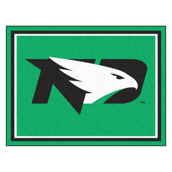 FanMats® - University of North Dakota 96" x 120" Nylon Face Ultra Plush Floor Rug with "ND Hawk" Logo