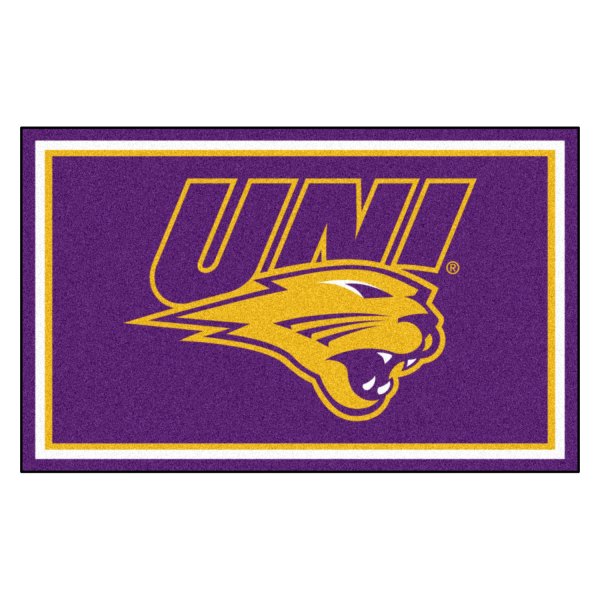 FanMats® - University of Northern Iowa 48" x 72" Nylon Face Ultra Plush Floor Rug with "UNI & Panther" Logo