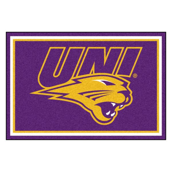 FanMats® - University of Northern Iowa 60" x 96" Nylon Face Ultra Plush Floor Rug with "UNI & Panther" Logo