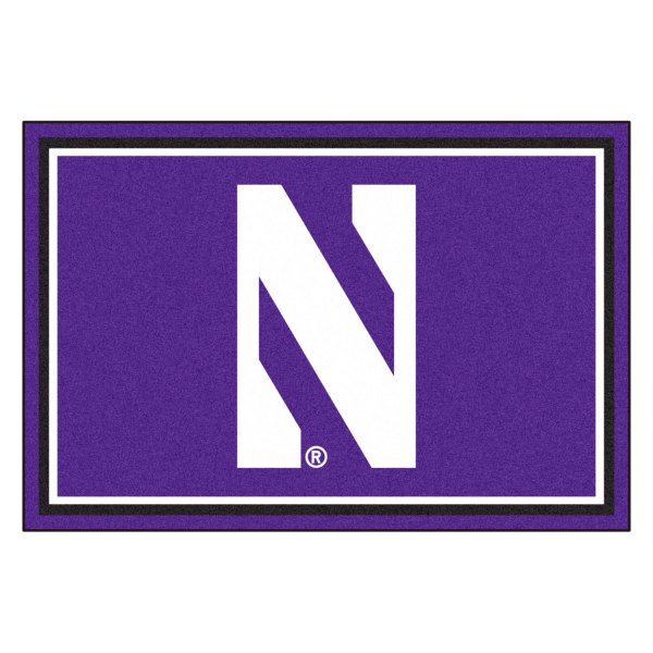 FanMats® - Northwestern University 60" x 96" Nylon Face Ultra Plush Floor Rug with "N" Logo