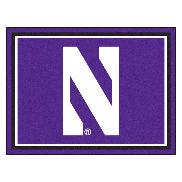 FanMats® - Northwestern University 96" x 120" Nylon Face Ultra Plush Floor Rug with "N" Logo