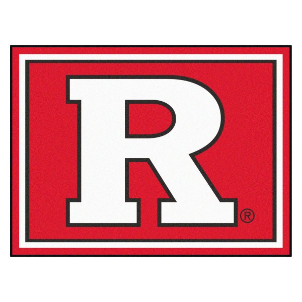 FanMats® - Rutgers University 96" x 120" Nylon Face Ultra Plush Floor Rug with "Block R" Logo