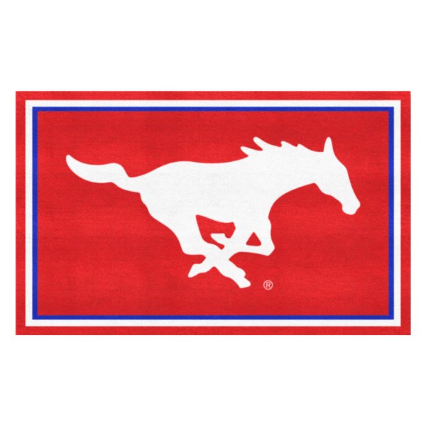 FanMats® - Southern Methodist University 48" x 72" Nylon Face Ultra Plush Floor Rug with "SMU Mustang" Logo