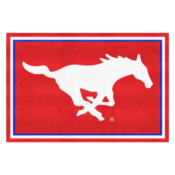 FanMats® - Southern Methodist University 60" x 96" Nylon Face Ultra Plush Floor Rug with "SMU Mustang" Logo