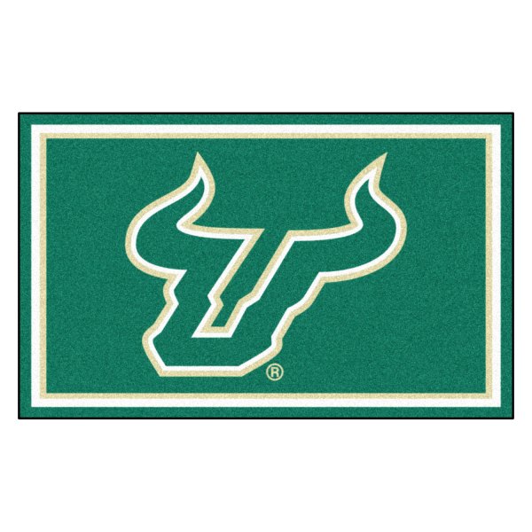 FanMats® - University of South Florida 48" x 72" Nylon Face Ultra Plush Floor Rug with "Bull" Logo