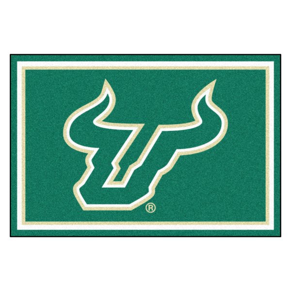 FanMats® - University of South Florida 60" x 96" Nylon Face Ultra Plush Floor Rug with "Bull" Logo