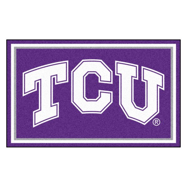FanMats® - Texas Christian University 48" x 72" Nylon Face Ultra Plush Floor Rug with "TCU" Logo