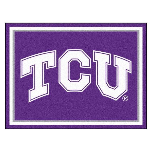 FanMats® - Texas Christian University 96" x 120" Nylon Face Ultra Plush Floor Rug with "TCU" Logo
