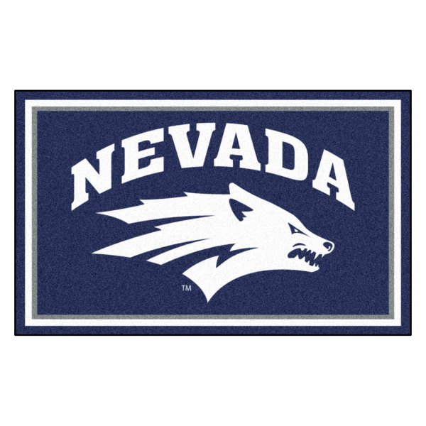 FanMats® - University of Nevada 48" x 72" Nylon Face Ultra Plush Floor Rug with "Nevada & Wolf" Logo