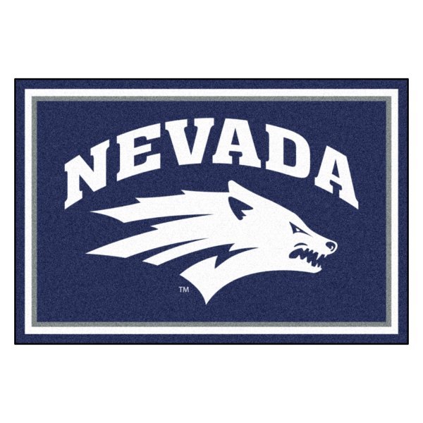 FanMats® - University of Nevada 60" x 96" Nylon Face Ultra Plush Floor Rug with "Nevada & Wolf" Logo