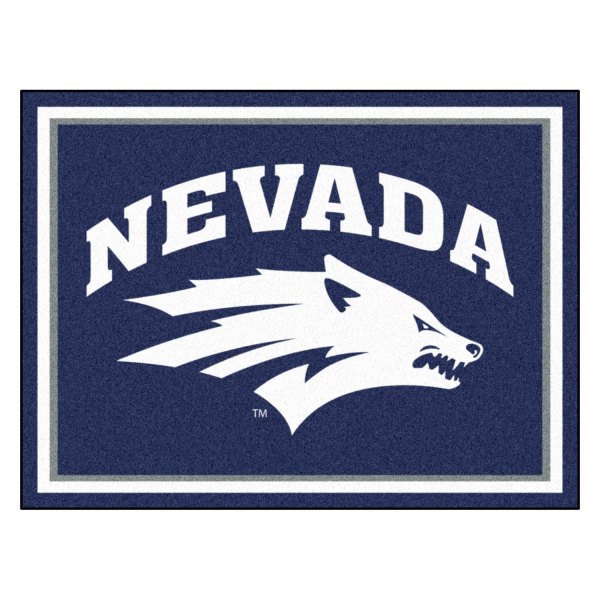 FanMats® - University of Nevada 96" x 120" Nylon Face Ultra Plush Floor Rug with "Nevada & Wolf" Logo