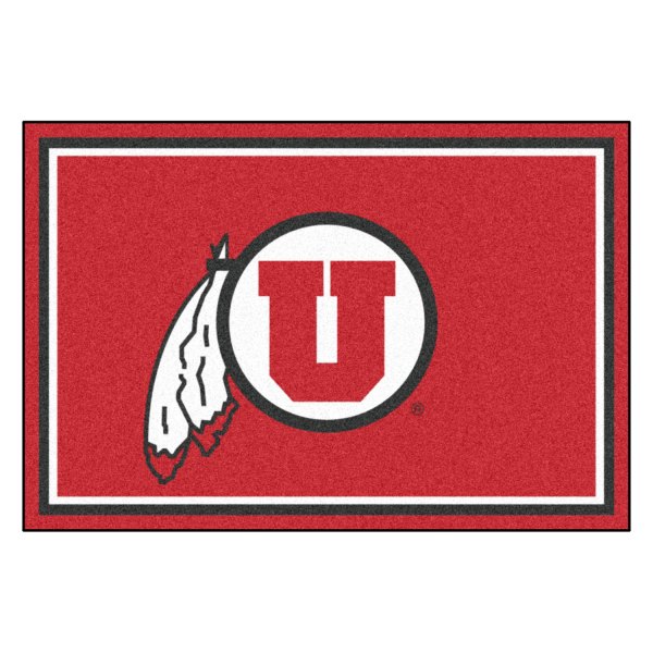 FanMats® - University of Utah 60" x 96" Nylon Face Ultra Plush Floor Rug with "Circle U & Feathers" Logo