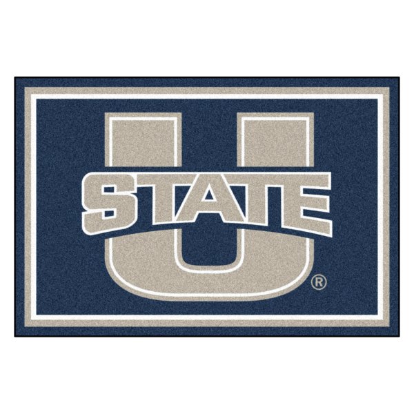 FanMats® - Utah State University 60" x 96" Nylon Face Ultra Plush Floor Rug with "U State" Logo