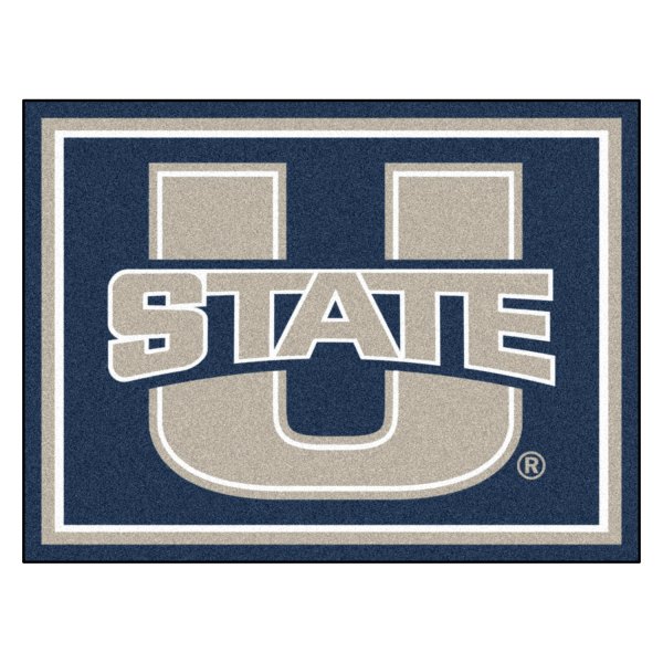 FanMats® - Utah State University 96" x 120" Nylon Face Ultra Plush Floor Rug with "U State" Logo