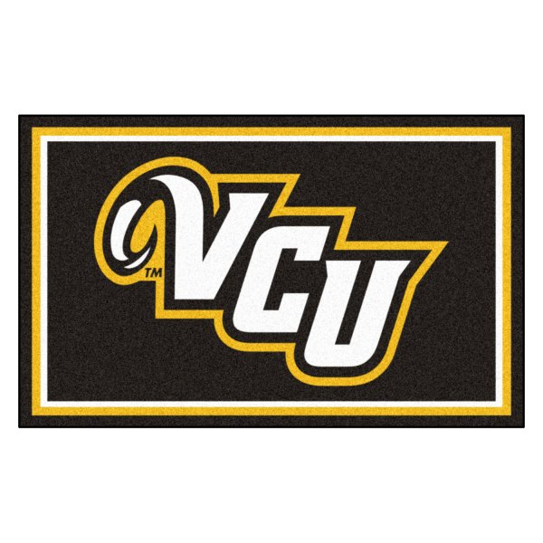 FanMats® - Virginia Commonwealth University 48" x 72" Nylon Face Ultra Plush Floor Rug with "VCU" Logo