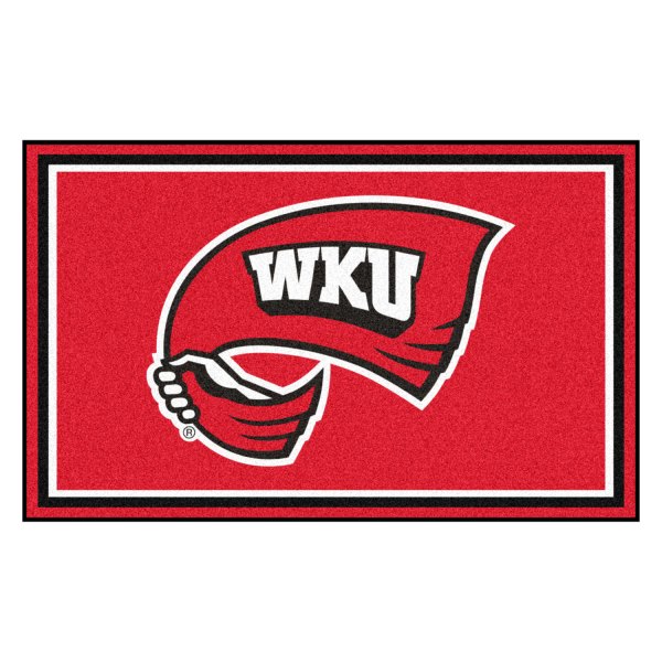 FanMats® - Western Kentucky University 48" x 72" Nylon Face Ultra Plush Floor Rug with "Flag WKU" Logo