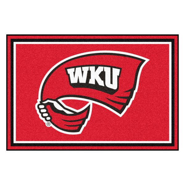 FanMats® - Western Kentucky University 60" x 96" Nylon Face Ultra Plush Floor Rug with "Flag WKU" Logo