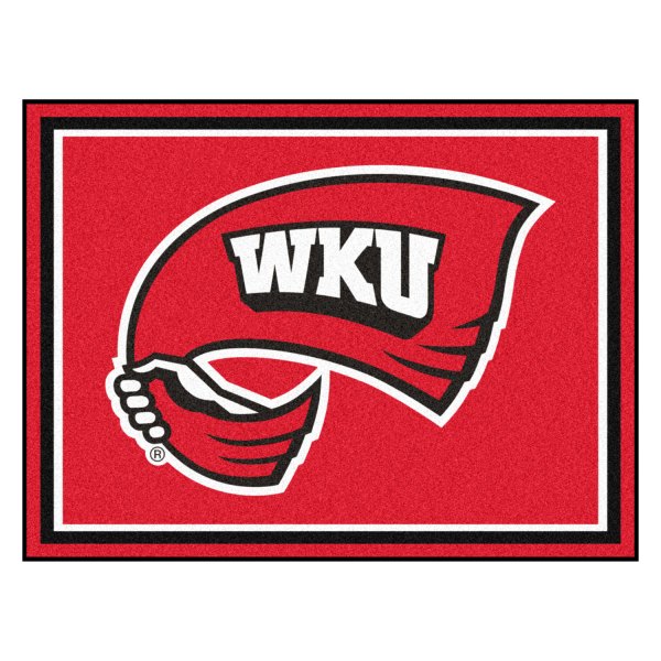 FanMats® - Western Kentucky University 96" x 120" Nylon Face Ultra Plush Floor Rug with "Flag WKU" Logo