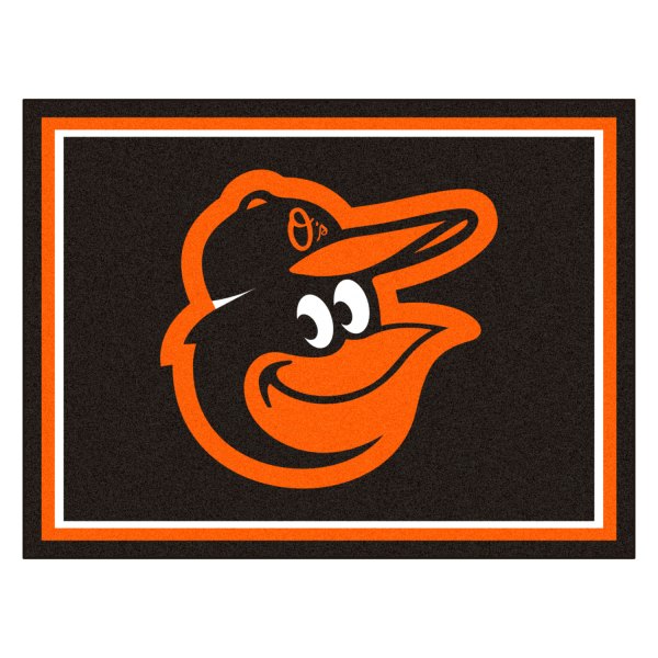 FanMats® - Baltimore Orioles 96" x 120" Nylon Face Ultra Plush Floor Rug with "Cartoon Bird" Logo