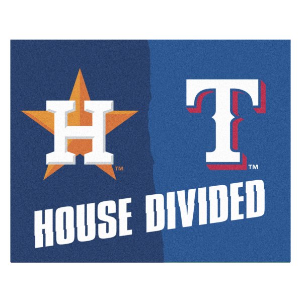 FanMats® - Houston Astros/Texas Rangers 33.75" x 42.5" Nylon Face House Divided Floor Mat