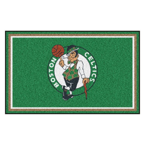 FanMats® - Boston Celtics 48" x 72" Nylon Face Ultra Plush Floor Rug with "Clover & Celtics" Logo