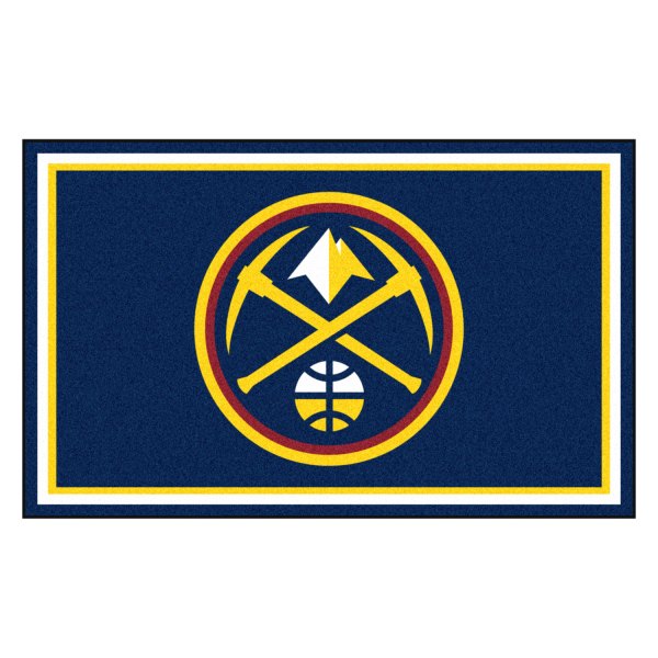 FanMats® - Denver Nuggets 48" x 72" Nylon Face Ultra Plush Floor Rug with "Nuggets" Primary Logo