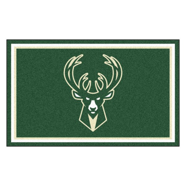 FanMats® - Milwaukee Bucks 48" x 72" Nylon Face Ultra Plush Floor Rug with "Buck" Logo