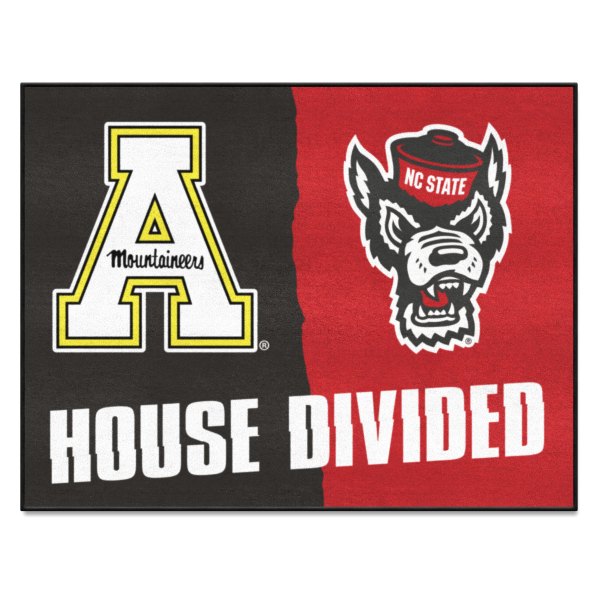FanMats® - North Carolina State University/Appalachian State University 33.75" x 42.5" Nylon Face House Divided Floor Mat