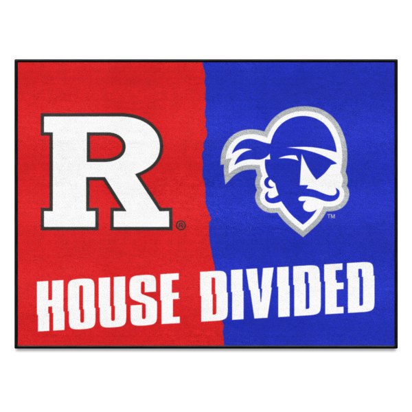 FanMats® - Rutgers University/Seton Hall University 33.75" x 42.5" Nylon Face House Divided Floor Mat