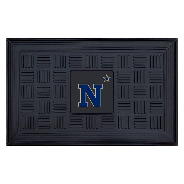 FanMats® - U.S. Naval Academy 19.5" x 31.25" Ridged Vinyl Door Mat with "N" Primary Logo