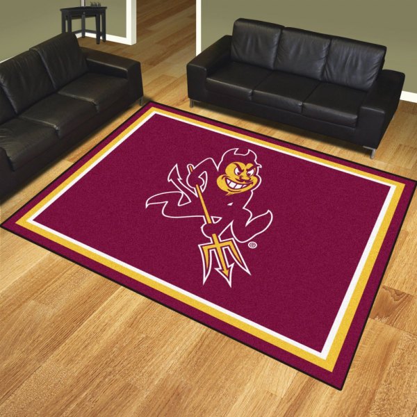 FanMats® - Arizona State University 96" x 120" Nylon Face Ultra Plush Floor Rug with "Sparky" Logo