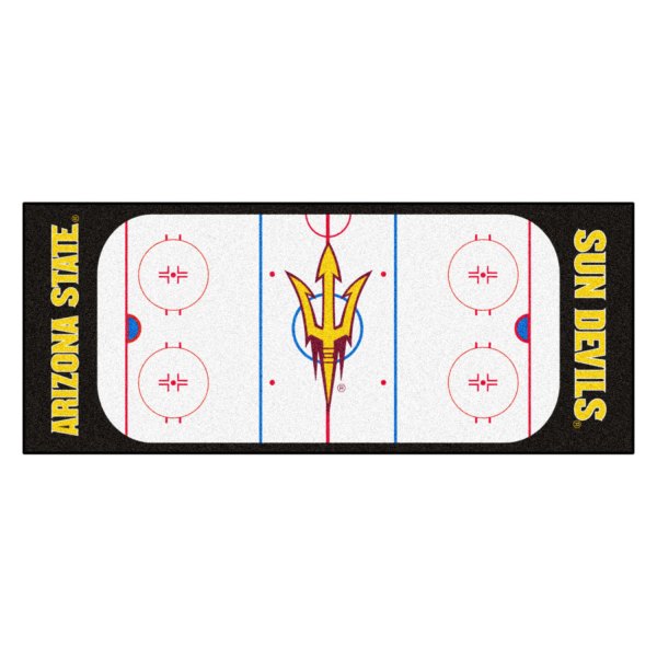 FanMats® - Arizona State University 30" x 72" Nylon Face Hockey Rink Runner Mat with "Pitchfork" Logo