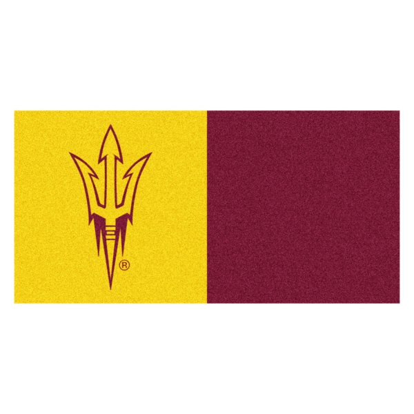 FanMats® - Arizona State University 18" x 18" Nylon Face Team Carpet Tiles with "Pitchfork" Logo