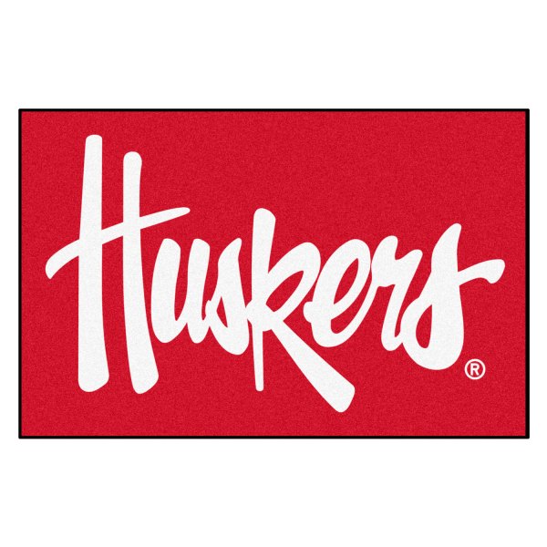 FanMats® - University of Nebraska 19" x 30" Nylon Face Starter Mat with "Huskers" Logo