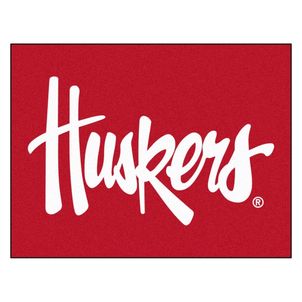 FanMats® - University of Nebraska 33.75" x 42.5" Nylon Face All-Star Floor Mat with "Huskers" Logo