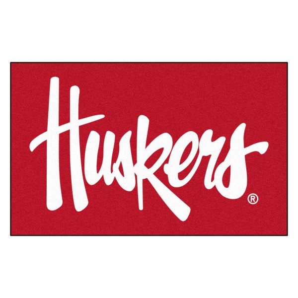 FanMats® - University of Nebraska 60" x 96" Nylon Face Ulti-Mat with "Huskers" Logo