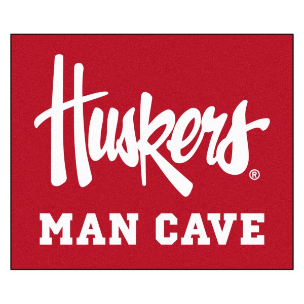 FanMats® - University of Nebraska 59.5" x 71" Nylon Face Man Cave Tailgater Mat with "Huskers" Logo
